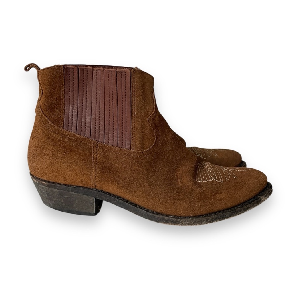 Golden Goose Suede Ankle Boot with Embroidery - Picture 3 of 12